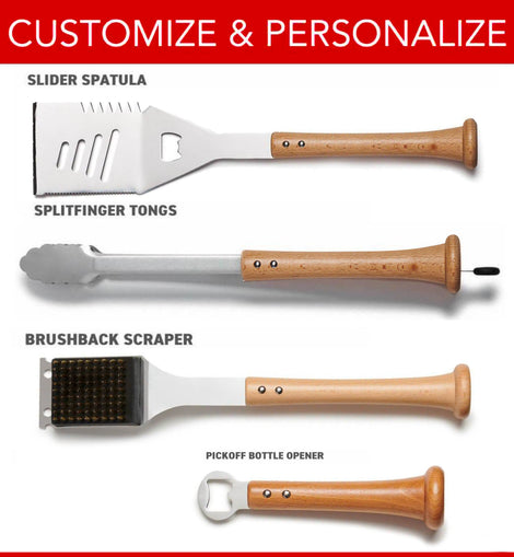 BBQ Tools With Wooden Handles 
